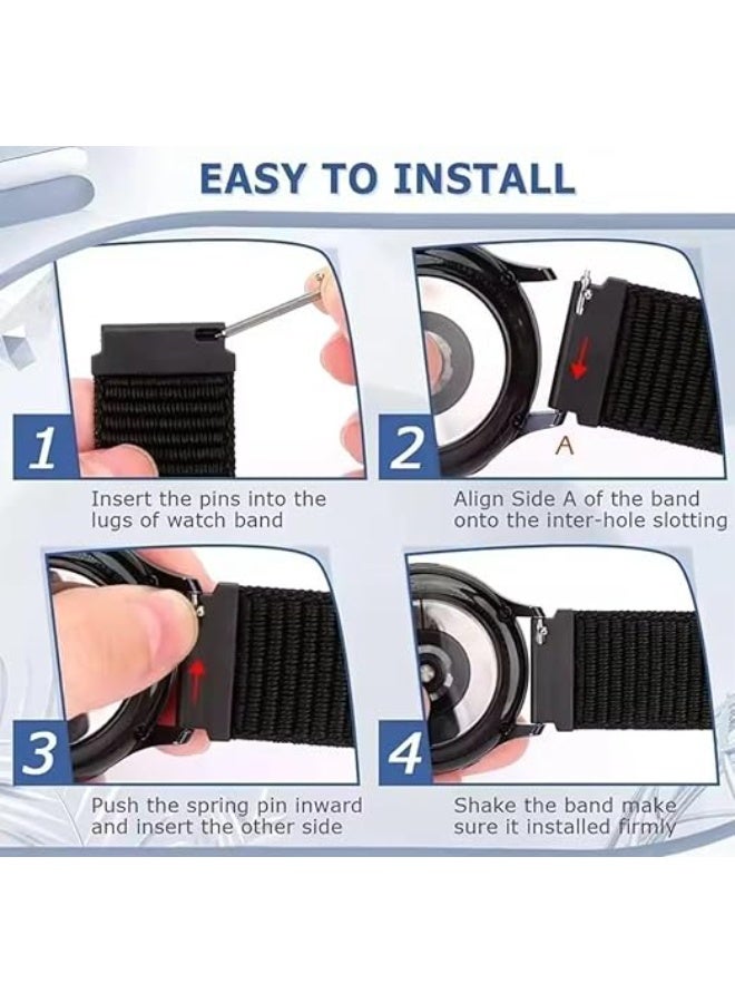 فكرة حلقة رياضية من فيكرا متوافقة مع ساعات هواوي GT4 و GT3 SE و GT2 برو مقاس 46 ملم، مصنوعة من النايلون للجنسين مقاس 22 ملم - Image 5